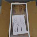 QEEIG Bathroom Floating Shelves for Wall - 15.7" Wall Mounted Shelf Over Toilet Farmhouse Home Decor Display Bookshelf Small 15.7 x 6.7 inch Set of 2, Rustic Brown (008-40BN)