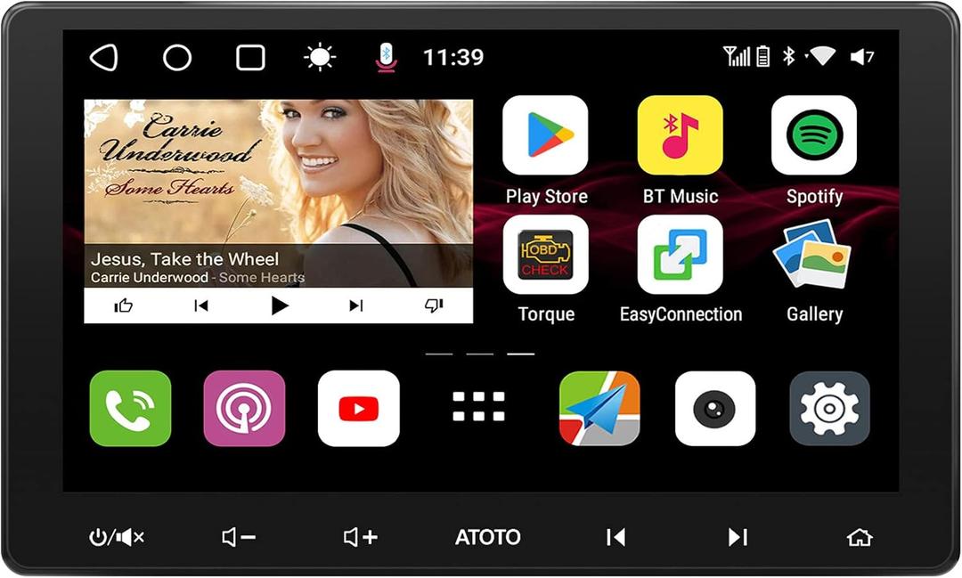 ATOTO S8 Premium 10 inch QLED Double-DIN Android Car Stereo, in-Dash Video Receiver, Wireless CarPlay & Wireless Android Auto, 3G+32G, 2BT w/aptX HD, USB Tethering, HD VSV Parking with LRV,S8G2114PM