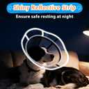 Extended Dog Cone to Stop Licking, Adjustable Depth, Transparent Recovery Collar for Large Medium Dogs, Soft E-Collar After Surgery Neuter with Reflective Strip for Night Visibility  (Black, L)