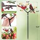 Tuitessine Red Cardinals Garden Stake Outdoor Yard Decor, Metal Bird Lawn Ornament Spring Patio Lawn Decoration, Gift for Bird Lovers & Gardeners