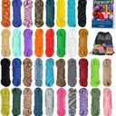 MONOBIN 36 Colors 10ft Paracord 550 Combo kit, Paracord Bracelets Making kit - Multifunction Paracord Rope with Instruction for Making Lanyard, Dog Collar, Idea for Gift