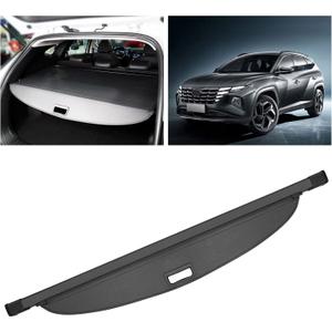 DiffCar Cargo Cover for Hyundai Tucson 2026 2025 2024 2023 2022 (Gas & Hybrid), Security Shade Shield Retractable Black Trunk Cover Shade for Hyundai Tucson 2022-2026 Car Accessories