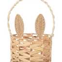 Basket with Handle Kids Cute Bunny Easter Basket Bunny Harvest Flowers Toys Mini Picnic Knitted Birthday Organiser