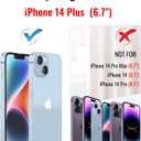 Compatible with iPhone 14 Plus Case with Stand, Full Camera Protection Slim Liquid Silicone Phone Cases for iPhone 14 Plus Compatible with MagSafe Magnetic Ring Kickstand Case 6.7", Purple