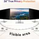 [2026 New] 34 Inch Curved Computer Privacy Screen Protector for 21:9 Aspect Ratio Widescreen Monitor,Removable Eye Protection Anti Glare Blue Light Filter,34in Anti Spy Desktop Security Private Shield