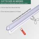 2 Pack Shower Door Bottom Seal 1/4" x 36" Glass Door Seal Strip Suitable for 1/4 Inch Glass Frameless Shower Door Seal Strip Stop Shower Leaks