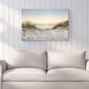 Coastal Wall Art Canvas Picture: Modern Beach Sunset Landscape Print Decor Horizontal Ocean Scene Sea Painting Seascape Seaside Seashore Artwork for Living Room Bedroom Home, 36"L x 24"W