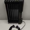 Comfort Zone 1500W Oil-Filled Radiator Heater  Portable Electric Space Heater with Remote, Digital Display, Adjustable Thermostat, Tip-Over & Overheat Protection, No Refill Needed, Black