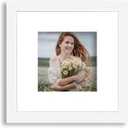 Framed custom hi-resolution premium canvas print, upload your photo or image, 8x8 canvas print (13"x13" white frame with matting), ready-to hang. Made in USA.