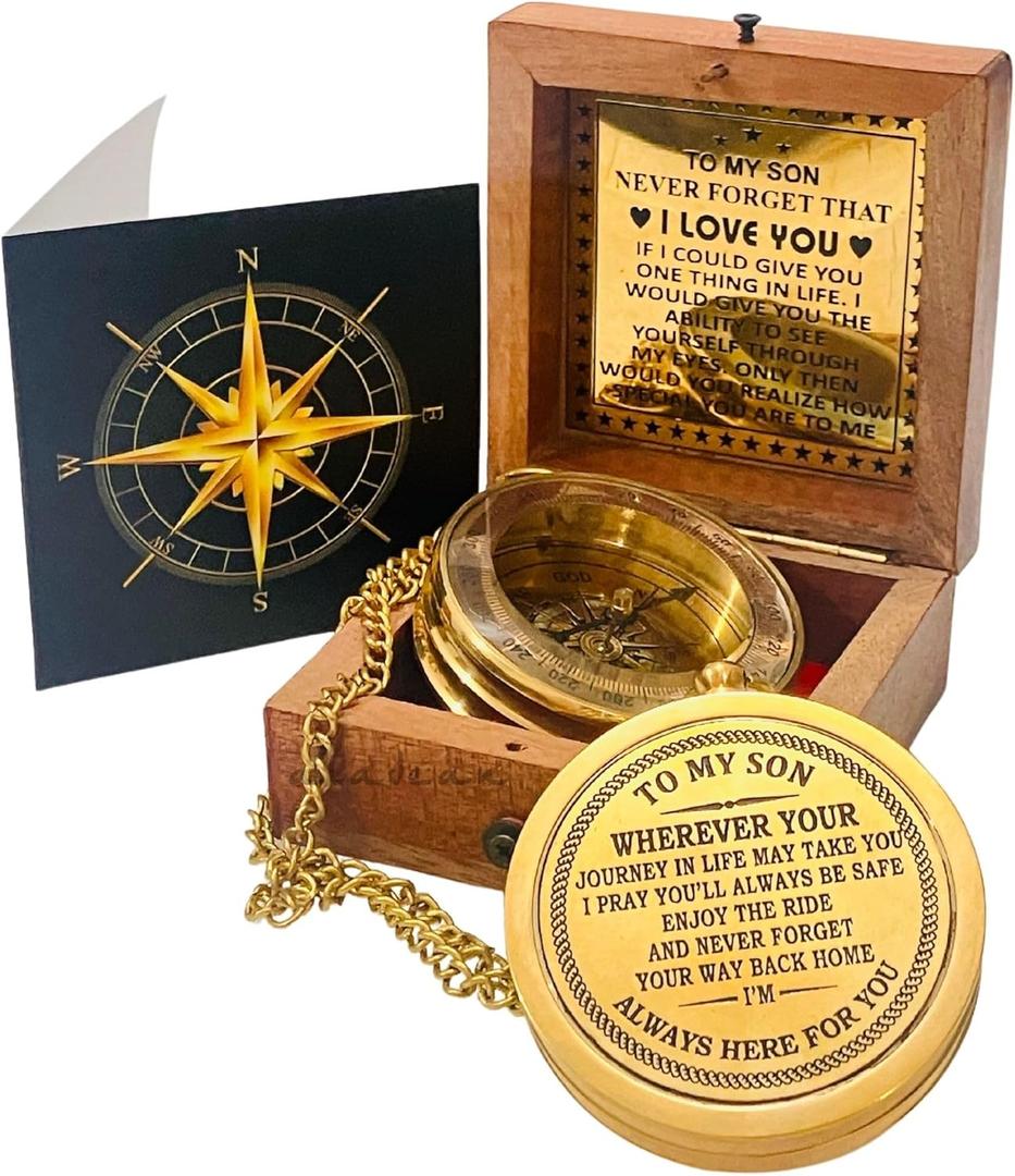 To My Son Compass Gift From Mom and Dad | 2" - For Teenage Son's Graduation, Christmas, Birthday, Baptism, Confirmation, Communion To My Son Compass Gift From Mom and Dad | 2" - For Teenage Son's Graduation, Christmas, Birthday, Baptism, Confirmation, Communion