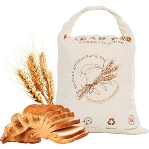Beeswax Bread Bag, 1 Pack Sourdough Bread Bags for Homemade Bread, 17x13 Inches Bees Wax Wraps Reusable With Freshness Lock Zipper, Keep Bread Fresh for Longer Caramel loaf-1 Pack