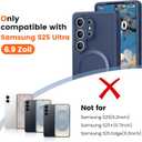 Liquid Silicone Case for Samsung Galaxy S25 Ultra with Magnetic Stand, Mil-Grade Drop Shockproof, Full Camera Protection Anti-Scratch Microfiber Lining Silicone Phone case, Dark Blue