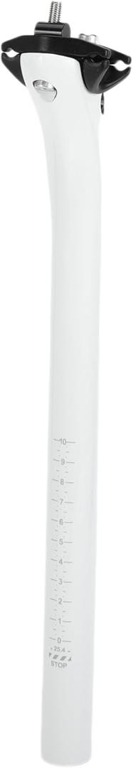 1 Pc Bike Seat Posts 25.4x350mm Bike Saddle Post Seat Tube Universal Lightweight Carbon Fiber White