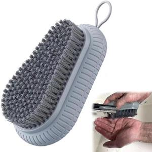 VWMYQ Heavy Duty Fingernail Scrub Brush, Durable Stiff Bristles Hand and Nail Cleaning Brush for Men & Mechanics (Hand Wash Brush - Grey) (Gray)