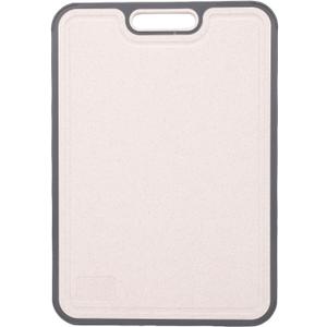 Cutting Board for Kitchen, Double Sided Chopping Board Stainless Steel Straw PP Kitchenware with Hanging Hole for Meat Veggies Fruit