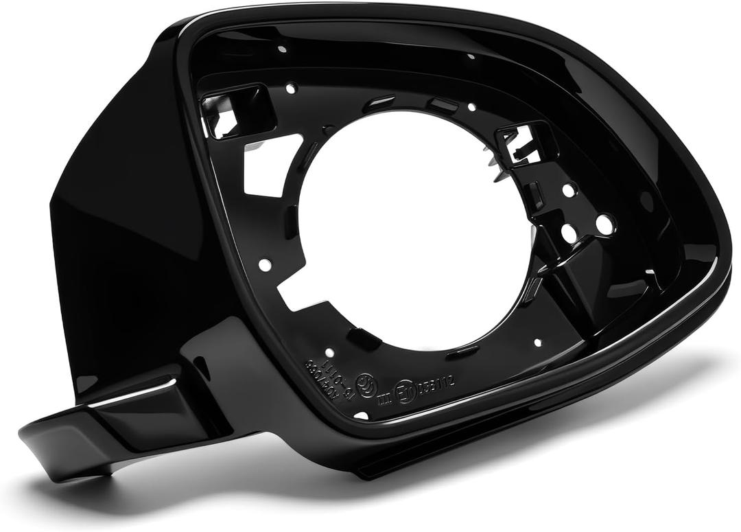 CULMKARI 51167327911 Mirror Housing Frame Trim Fits for 2014-2019 BMW X3 F25/ X4 F26 / X5 F15 / X6 F16 Mirror Cover Frame Supporting Ring Glossy Black (Right Passenger Side)