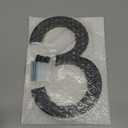 DEWEL 8 Inch Large Floating House Numbers, Black Acrylic Address Numbers for Outside, Modern 911 Visibility Signage with Mounting Nail Kit, Weatherproof Exterior Decor for Garage Gate Mailbox Wall (Number 3)