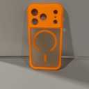 Thomo Magnetic for iPhone 17 Pro Case, [Compatible with Magsafe] [Full Camera Protection] Translucent Matte Military Grade Shockproof with Anti-Fingerprint Phone Cover 2025, Orange