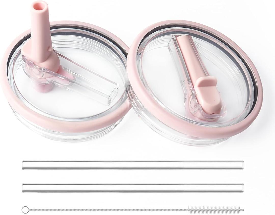 Tumbler Lid Replacement for Hydrojug Traveler 40oz Water Bottle With Handle(ONLY), Flip Straw Lid for Hydrojug 40oz Tumbler, Accessories for Hydro Jug, Leak Proof and BPA Free(Pink)