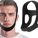 OHELEEP Anti Snore Chin Strap for CPAP Users, Snore Stopper Adjustable, Chin Strap for Sleeping Comfortable Stop Snoring Solution, Anti Snoring Devices Breathable and Reusable, Black, M