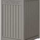 Package Delivery Box for Outside, 48 Gallon Storage with Lockable Secure, Large Double Wall Resin Outdoor Package Delivery Waterproof Deck (Grey)