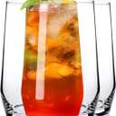 Highball Glasses Set of 4,Tall Drinking Glasses 18oz,Clear Cocktail Glass Cup Water Glasses Mojito Glassware for Juice,Beverage,Restaurant