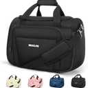 Underseat Carry On Luggage Lightweight Travel Tote Weekender Bag Overnight Duffle Bag for Travel, Travel Essentials Personal Item Travel Bag for Women and Men,Black-16Inch