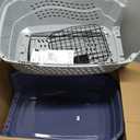 Amazon Basics Sturdy Portable 2-Door Top-Load Hard-Sided Pet Travel Carrier with Secure Ventilation, Handle, Front & Top Entry for Dogs, Cats, 22.8"L x 15"W x 13"H, Gray & Blue
