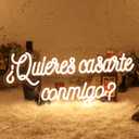 Neon Sign for Wall Decor, Will You Marry Me for Proposal Wedding Decorations, Custom Neon Signs for Bedroom, Personalized Light Up LED Sign (Warm White-Quieres Casarte Conmigo?)