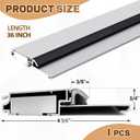 Tandefio 1 Pcs 4-9/16"x1"x36" Exterior Door Threshold Heavy Duty Silver Aluminum Outswing Fixed Bumper Sill, Composite Material Base with Aluminum Top and Seal Outswing Door Threshold (Silver)