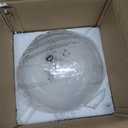 KoKo&Yukina 8 Inch Clear Glass Globes Shade Replacement Glass Shades - 3.35" Fitter Opening - Lighting Fixture Replacement, 1 Pack