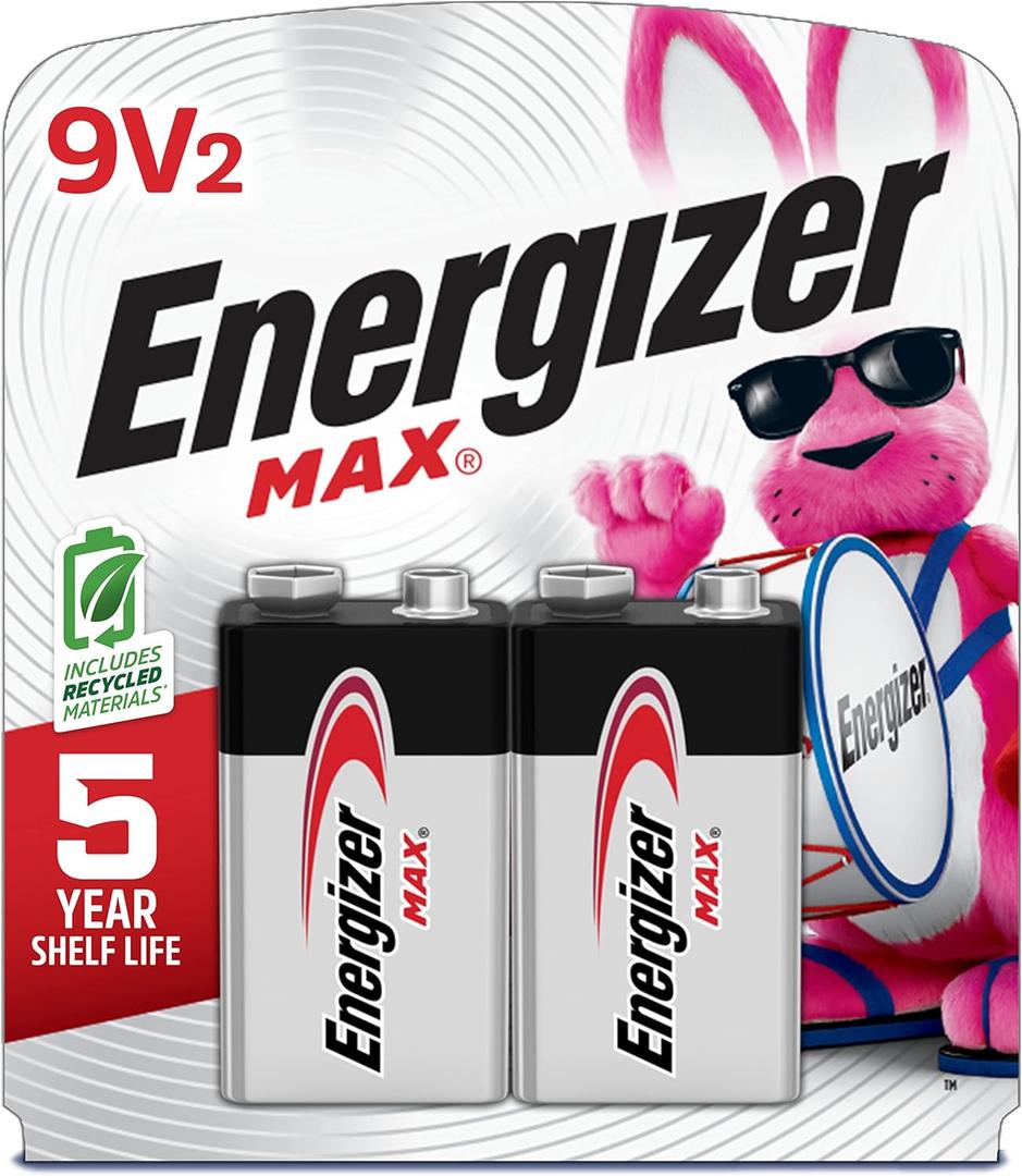 Energizer MAX 9V Batteries (24 Pack), 9 Volt Alkaline Batteries