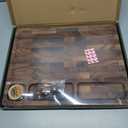 Walnut Wood Cutting Boards for Kitchen, Large Chopping Board Double Sided, End Grain Cutting Board with Handle, Charcuterie Butcher Block for Meal Prep & Serving with Gift Box, 17"13"1"