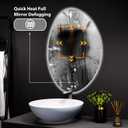 HOMECOOKIN LED Irregular Bathroom Mirror with Lights, 24 x 32 Inch Asymmetrical Backlit LED Vanity Mirror for Wall, Anti Fog Mirror for Bathroom, 3 Colors and Dimmable Light, Horizontal/Vertical