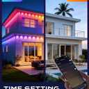 Permanent Outdoor Lights for House, 50ft Christmas RGB+IC Lights | 16 Million Colors & 50 Scene Modes, App/Remote Control, DIY Music Sync, Holiday Party Halloween Decor