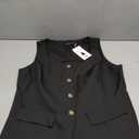 ZESICA SLEEVELESS VEST SQUARE NECK BUTTON DOWN BLAZER VESTS L