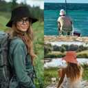 PFFY Quick Dry Waterproof Packable Bucket Hat for Women Men Outdoor Sun Hats with Detachable Chin Strap (Black)