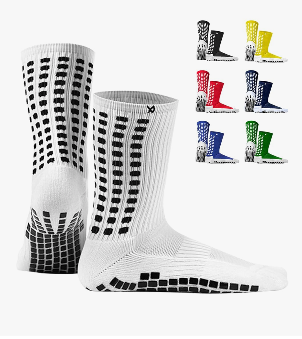 Lux Dual Grip Socks - Soccer Grip Socks for Men and Women. GripArray Performance & Comfort