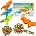 Candy Water Gun, 2-in-1 Water Squirt Blaster with Star Hard Candy Storage, 3 Counts