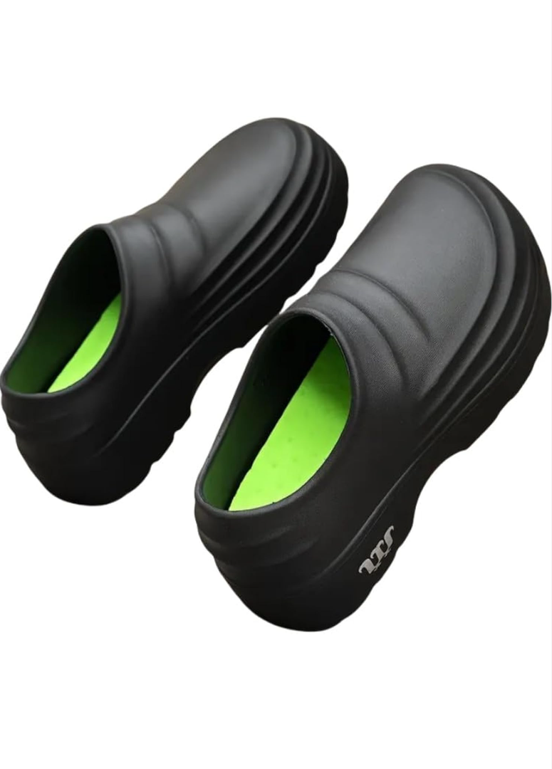 Women's EVA Solid Chef Shoes, Comfy Non Slip Slip On Work, Waterproof Comfort Closed Toe 42