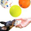 ALPI Chomp Ball - Durable Chew Toys for Dogs & Other Pets - Stimulating Dog Toys for Aggressive Chewers - Soft Dog Chews - 3-Pack, Assorted