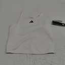 adidas Girls' Moisture-wicking Compression Tank Sports Bra (L, White)