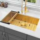 Gold Kitchen Sink,Undermount Kitchen Sink 30 X18 inch,Single Bowl Stainless Steel Undermount Sinks