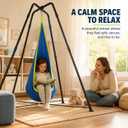 350 lb X-Shaped Metal Swing Stand for Indoor & Outdoor Use | Steel Frame for Indoor & Outdoor Use, Stable X-Shaped Base, Fits Most Sensory Swings, Easy Assembly (Swing Not Included)