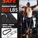 Dip belt With 37-40" Chain, 550lbs - 650lbs Weight Capacity, Weightlifting Belt for Dips and Pullups