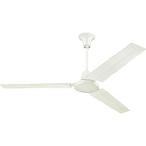 Westinghouse 7840900 Industrial 56-Inch Three-Blade Ceiling Fan with J-Hook Installation System, White, Wall Control