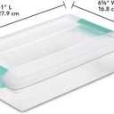 Sterilite 6-Pack Clip Box, Stackable Clear Plastic Bins with Latching Lids, Small - Writing, Arts or Crafts Supplies Storage Containers for Home, Office, Classroom and Workshop Organization