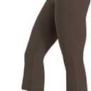 Sunzel High Waist Mini Flared Leggings for Women, Tummy Control Casual Flare Yoga Pants for Yoga Workout Gym (Black, L)