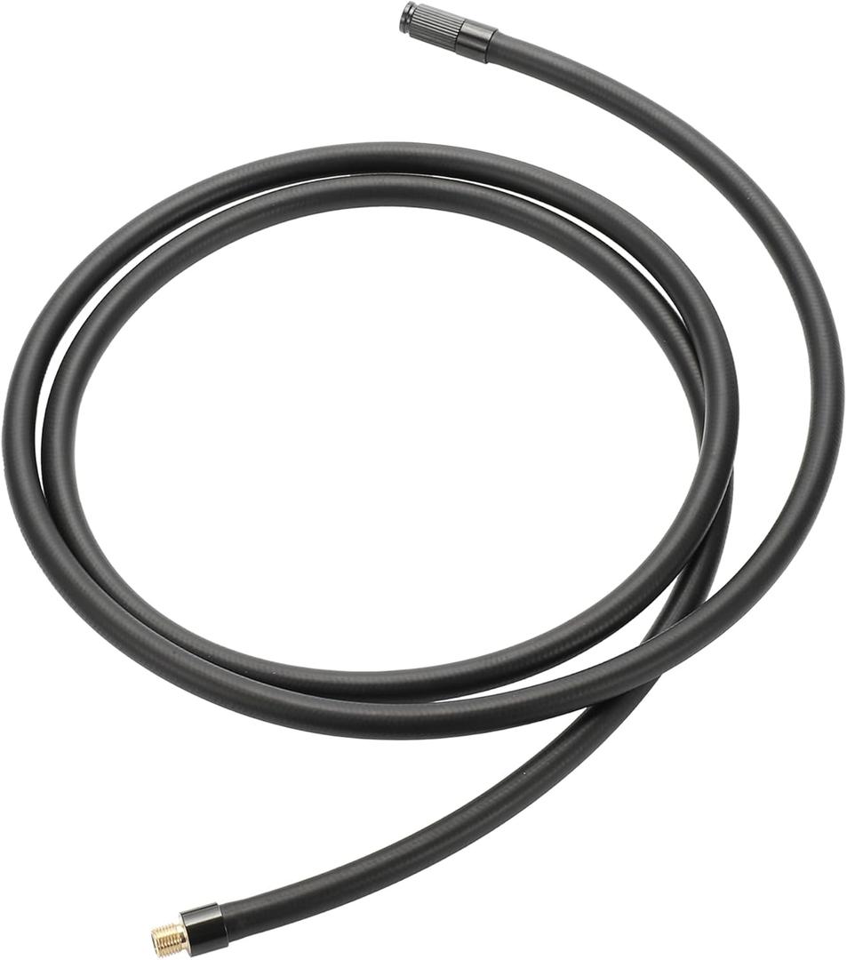 Motoforti Universal Tire Inflator Extension Tube Air Pump Extend Hose Adapter Tire Valve 62.99inch M8x0.8 10mm OD Durable Rubber Black Connector