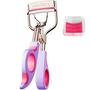 Eye Lash Curler with 6 Replacement Pads, Whalrace Eyelash Curlers Superior Curling Effect, Beautiful and Easy to Identify, Valentine's Day Gift for Her, Beauty Enthusiasts -Rose Gold Purple Red
